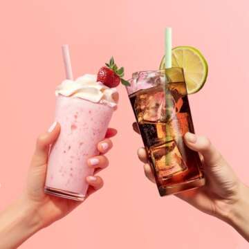 Sorbos Edible Straws, Flavor Mix Variety, Chocolate, Lemon, Lime, Strawberry, Individually Packaged, No PFAS, No Allergens, No Gluten, 7.4 inches long (Pack of 200)