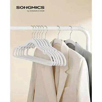 SONGMICS Velvet Hangers 50 Pack, Non-Slip Clothes Hangers, Suit Hangers with Shoulder Notches, Pants...