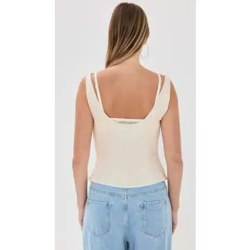 Lioness Women's Delilah Top, Ivory, Off White, XXXL