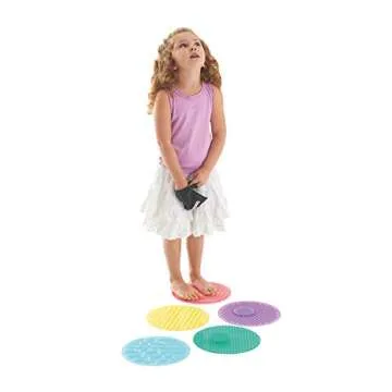 TickiT Silishapes Sensory Circles - Tactile Pads for Calming Sensory Play - Set of 10 - Assists Autistic Toddlers & Children
