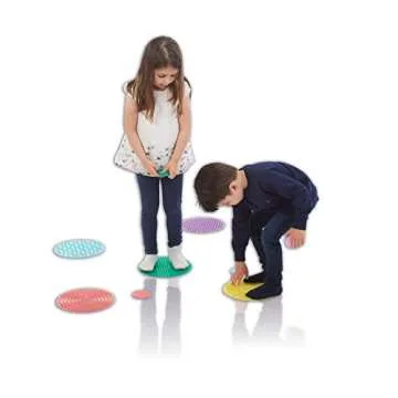 TickiT Silishapes Sensory Circles - Tactile Pads for Calming Sensory Play - Set of 10 - Assists Autistic Toddlers & Children