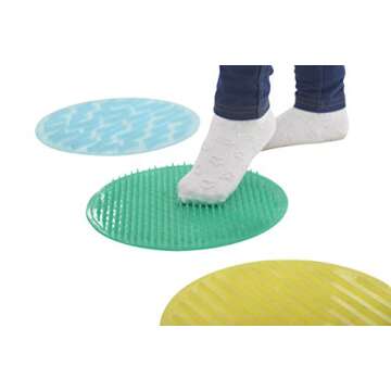TickiT Silishapes Sensory Circles - Tactile Pads for Calming Sensory Play - Set of 10 - Assists Autistic Toddlers & Children