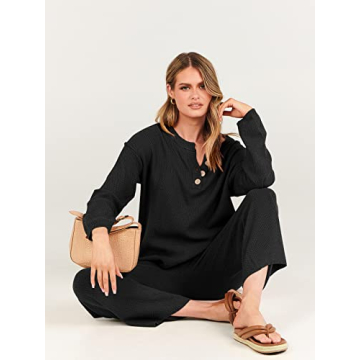 ANRABESS Cozy Women 2 Piece Knit Sweater Set for Fall