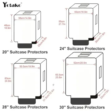 Yotako Clear PVC Suitcase Cover Protectors 28 Inch Luggage Cover for Wheeled Suitcase (28''(24.80''H x 19.90''L x 12.40''W))