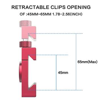 Aluminium Smartphone Fence Mount- Tennis Camera Fence Mount for iPhone & Android, Mevo Start and More Action Camera, Phone Camera Holder for Tennis & Pickleball Training,Tennis Training Equipment