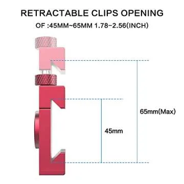 Aluminium Smartphone Fence Mount- Tennis Camera Fence Mount for iPhone & Android, Mevo Start and More Action Camera, Phone Camera Holder for Tennis & Pickleball Training,Tennis Training Equipment