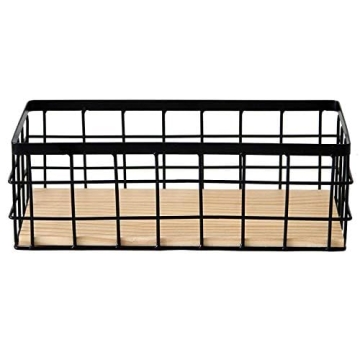 Rustic Metal Wire Bathroom Organizer - Versatile Storage Bin