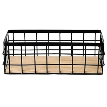 Rustic Metal Wire Bathroom Organizer - Versatile Storage Bin