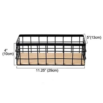 Rustic Metal Wire Bathroom Organizer - Versatile Storage Bin