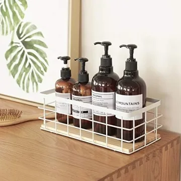 Rustic Metal Wire Bathroom Organizer - Versatile Storage Bin
