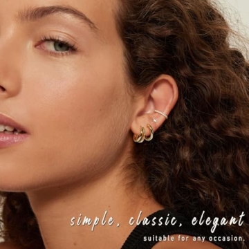 Gold Hoop Earrings Set for Women: Elegant & Hypoallergenic
