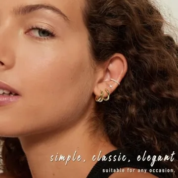 Gold Hoop Earrings Set for Women: Elegant & Hypoallergenic