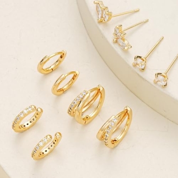Gold Hoop Earrings Set for Women: Elegant & Hypoallergenic