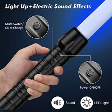 Light Saber Party Favor, 12 Pack Light Sabers for Kids, Light Swords Gift Set for Boys Girls Hallowe...