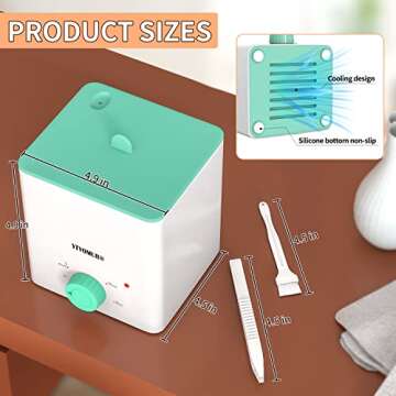 Upgraded Menstrual Cups Sterilizer Menstrual Disc Steamer, 2 in 1 Boiling & Steaming Modes, One-Click Knob Timer Auto Off, with 1 Cleaning Brush & 1 Heat Resistant Clip(Green)