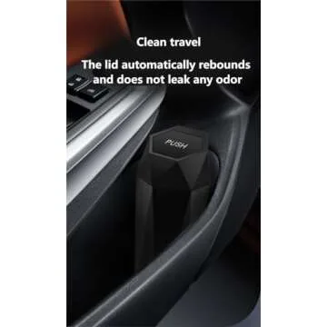 Compact Car Trash Can with Lid Set for Drivers