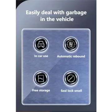 Compact Car Trash Can with Lid Set for Drivers