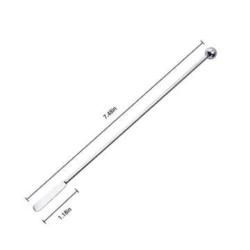 20 pcs Stainless Steel Coffee Beverage Stir Sticks Cocktail Stirrers Drink Swizzle Stick 7.4" Swizzl...