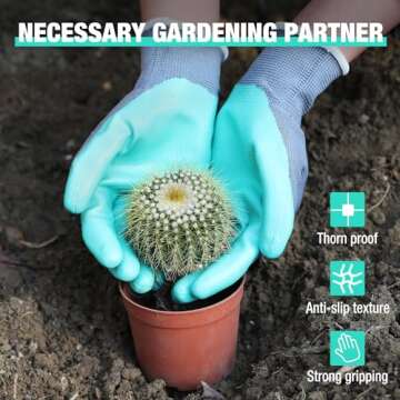 HAUSHOF Gardening Gloves for Women Ladies Thorn Proof 6-Pairs Work Gloves, Women's Breathable Garden...