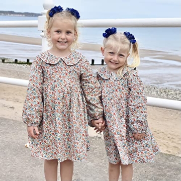 Balatale Vintage Toddler Girls Floral Dress - Sizes 2-9