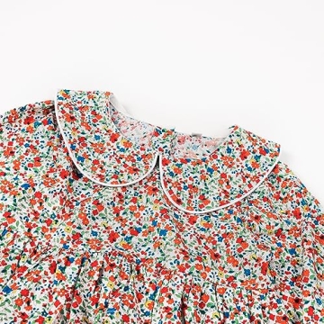 Balatale Vintage Toddler Girls Floral Dress - Sizes 2-9