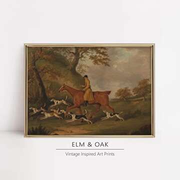 Equestrian Wall Decor - Horse Art Print for Home Decor - Antique Horse Riding Wall Artwork Decoratio...