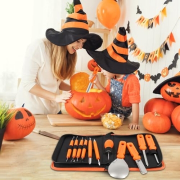 Bifrost Pumpkin Carving Kit, Halloween Pumpkin Carving Tools 22 Piece Premium Stainless Steel Tool S...
