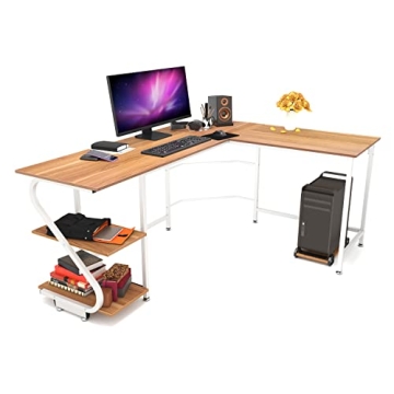 Weehom Reversible L Shaped Desk for Home Office