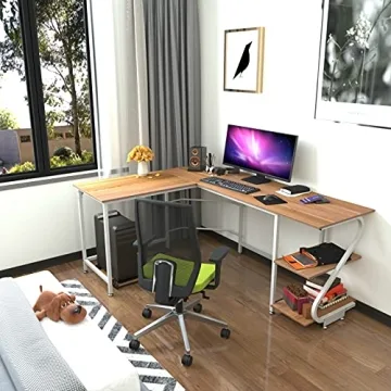 Weehom Reversible L Shaped Desk for Home Office
