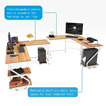 Weehom Reversible L Shaped Desk for Home Office
