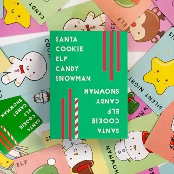 Santa Cookie Elf Candy Snowman Holiday Card Game