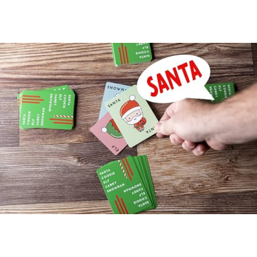 Santa Cookie Elf Candy Snowman Holiday Card Game