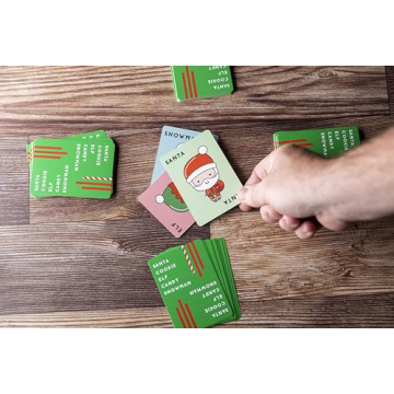 Santa Cookie Elf Candy Snowman Holiday Card Game