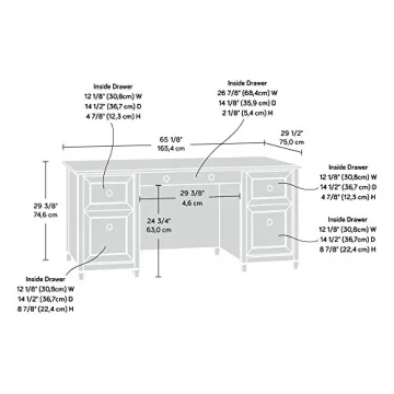 Sauder Edge Water Office Desk with Storage Solutions