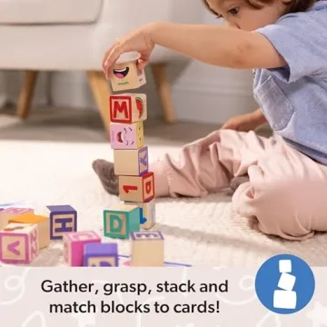 Ms. Rachel Wooden Learning Blocks for Toddlers FSC-Certified