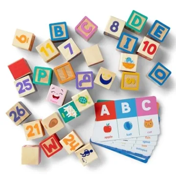 Ms. Rachel Wooden Learning Blocks for Toddlers FSC-Certified