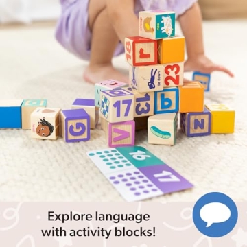 Ms. Rachel Wooden Learning Blocks for Toddlers FSC-Certified