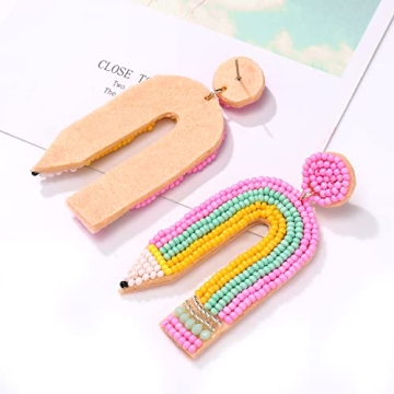 Colorful Teacher Earrings Perfect Gift for Educators