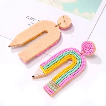 Colorful Teacher Earrings Perfect Gift for Educators