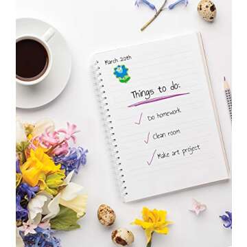 Carson Dellosa 96 Flower Stickers for Kids, 6 Sheets of Sunflowers, Tulips, Daisies, and More for Spring Crafts, Scrapbooking, Teacher Planner, Reward Chart, School Supplies, Classroom Must Haves