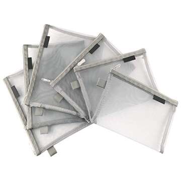 Topfinder Clear Cosmetic Bags Zip Makeup Mesh Bags Pencil Case Pouch Travel Toiletry Kit Set Storage...