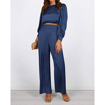 Elegant Women's Satin Two Piece Outfit for Every Occasion