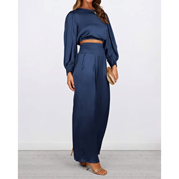 Elegant Women's Satin Two Piece Outfit for Every Occasion