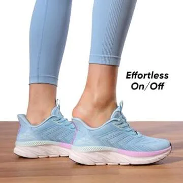 ALLSWIFIT Women's Slip On Walking Shoes Running Comfortable Tennis Breathable Non Slip Athletic Gym ...