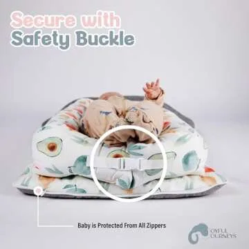 Joyful Journeys Baby Lounger Diaper Bag - Portable Baby Lounger Nest | Versatile Infant Lounger Bag & Diaper Organizer | Cozy Baby Lounger Nest for Convenience (Green Avocado)