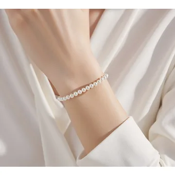 Charm Bracelet - Freshwater Cultured Pearl Stretch Bracelet