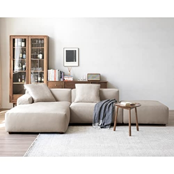 Acanva Luxury Modern Modular L-Shape Sectional Sofa Set - Stylish Comfort for Living Room