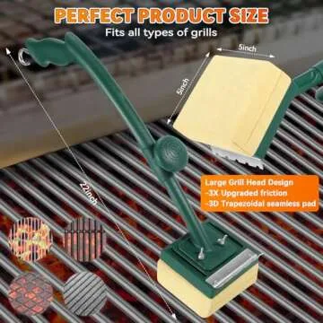Grill Brush Bristle Free with Scraper, Ideal BBQ Gift for All