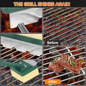 Grill Brush Bristle Free with Scraper, Ideal BBQ Gift for All