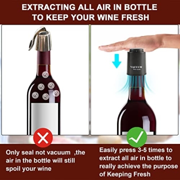 2 Pack Wine Bottle Stoppers – Preserve Freshness Elegant Gift
